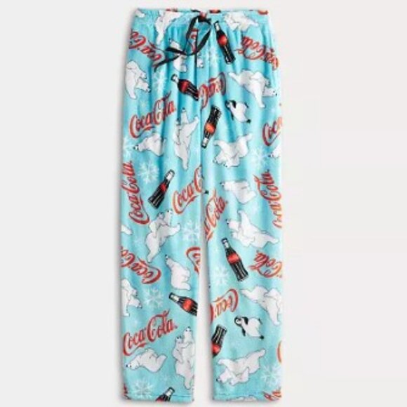 NWT Men's Large Coca-Cola Bears Super Minky Pajama Pants - Picture 2 of 3